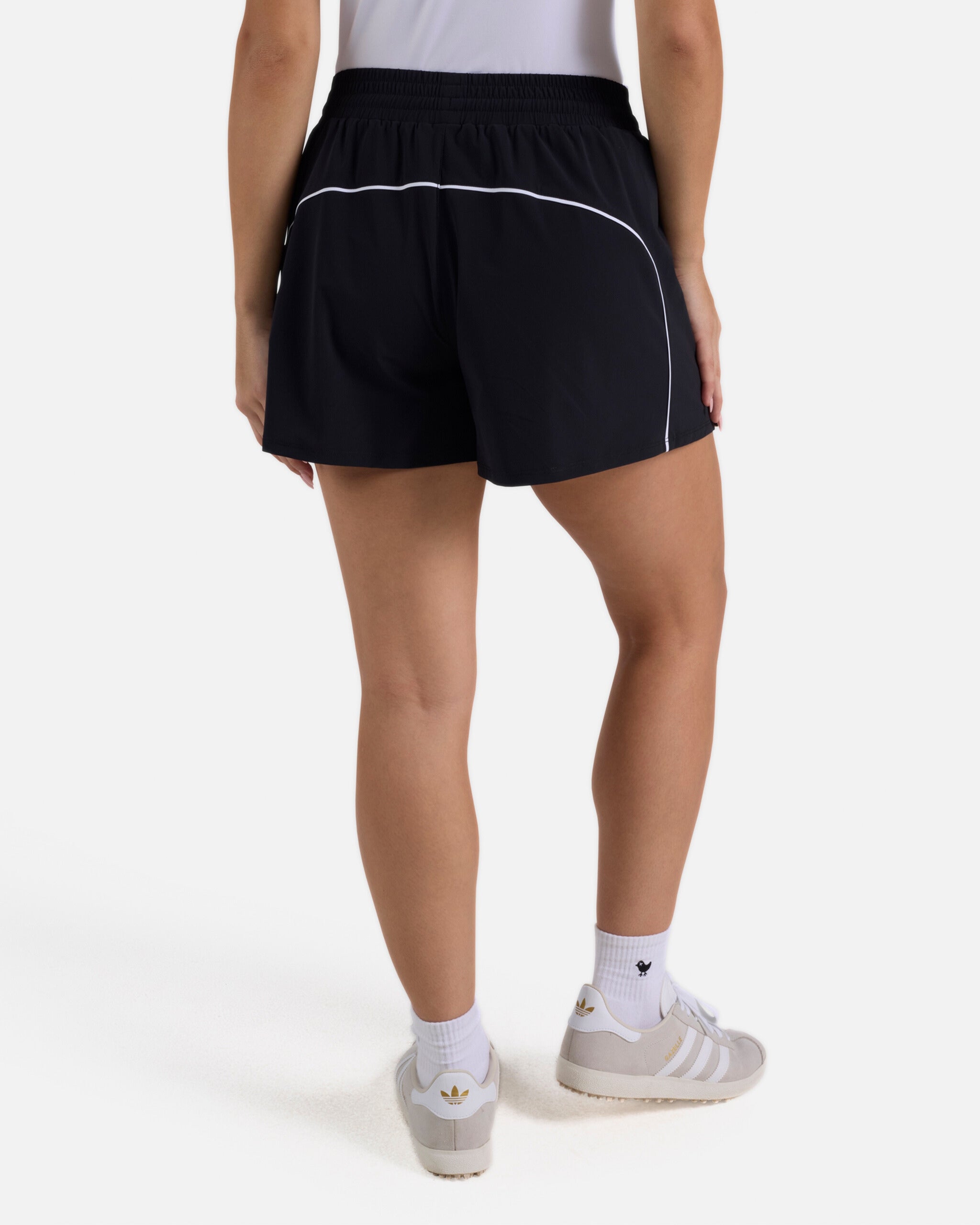Players Track Short - Black-Women's Shorts - Bad Birdie