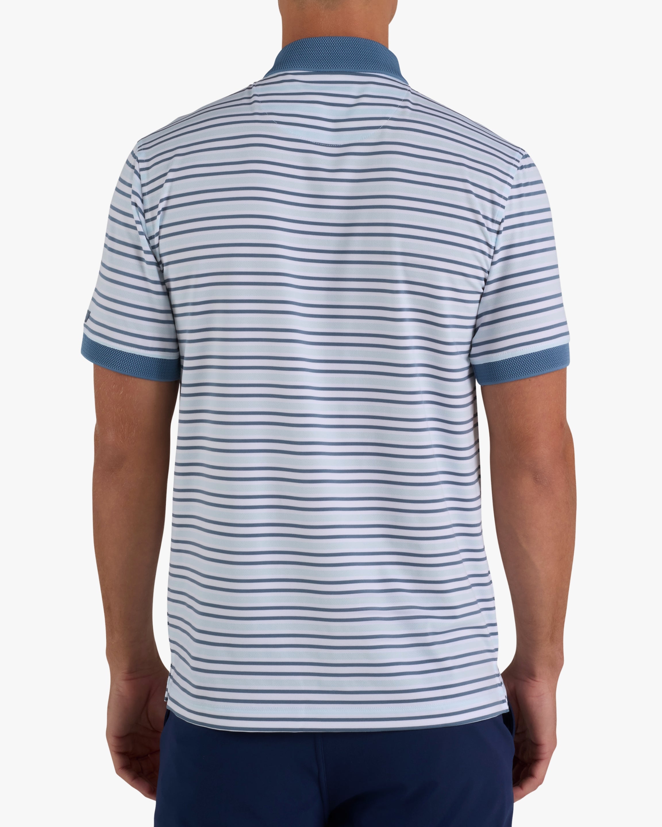 Ridge Performance Polo - Stripe Right Blue Mirage-Ridge Performance Polo - Bad Birdie