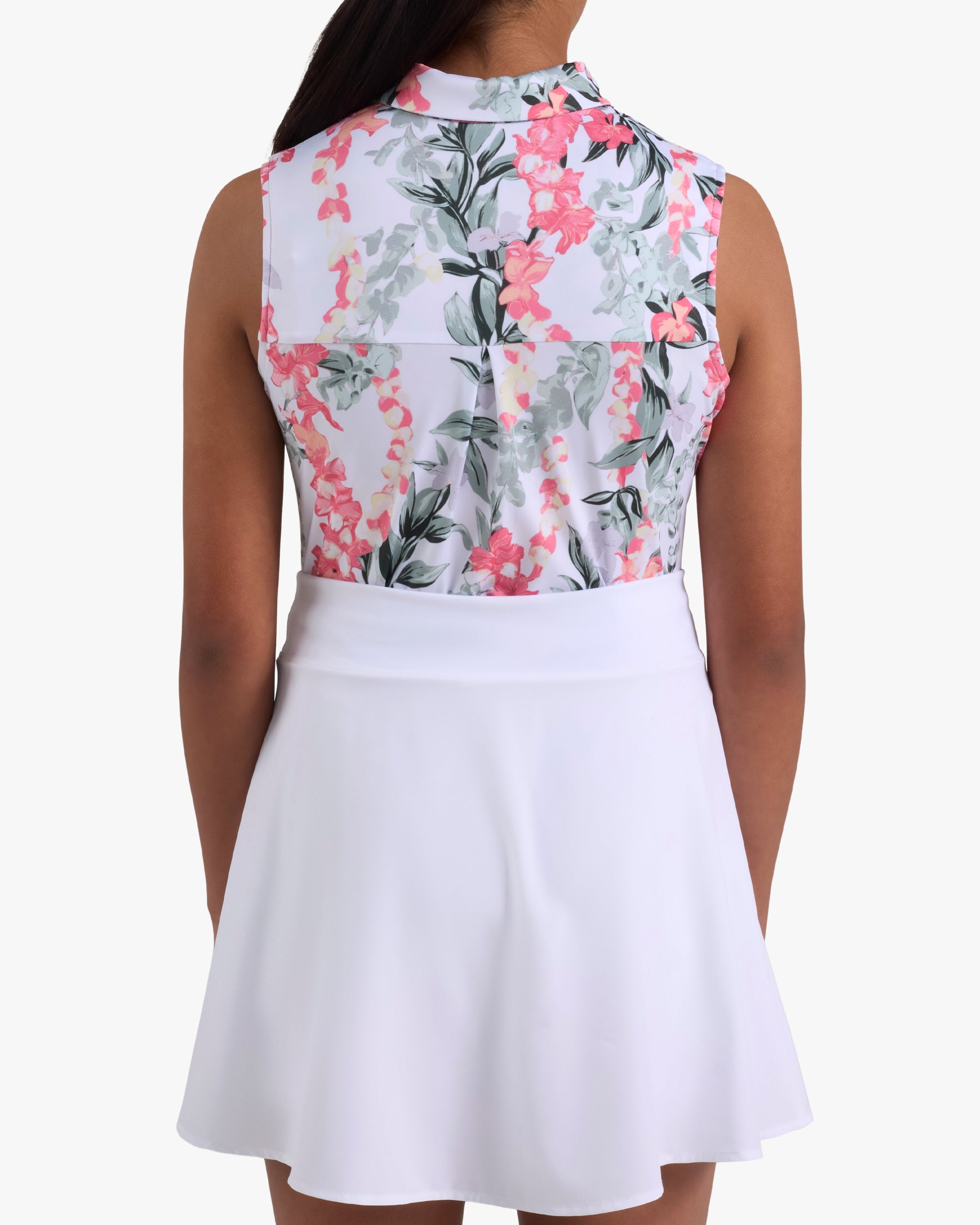 Sleeveless Youth Polo - Lei'd - Brilliant White-Youth Polo - Bad Birdie