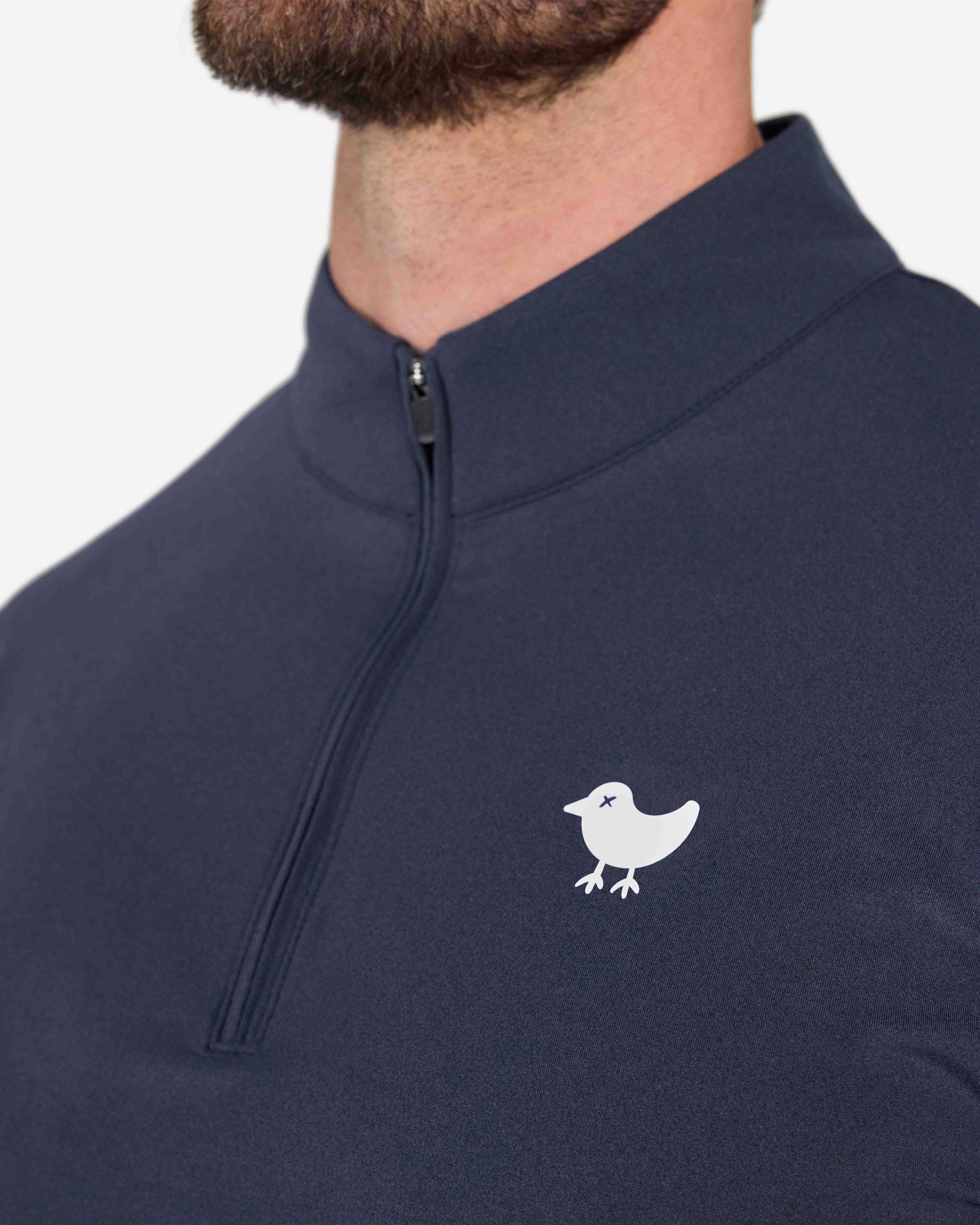 Velocity Quarterzip - Dark Navy-Velocity Quarterzip - Bad Birdie