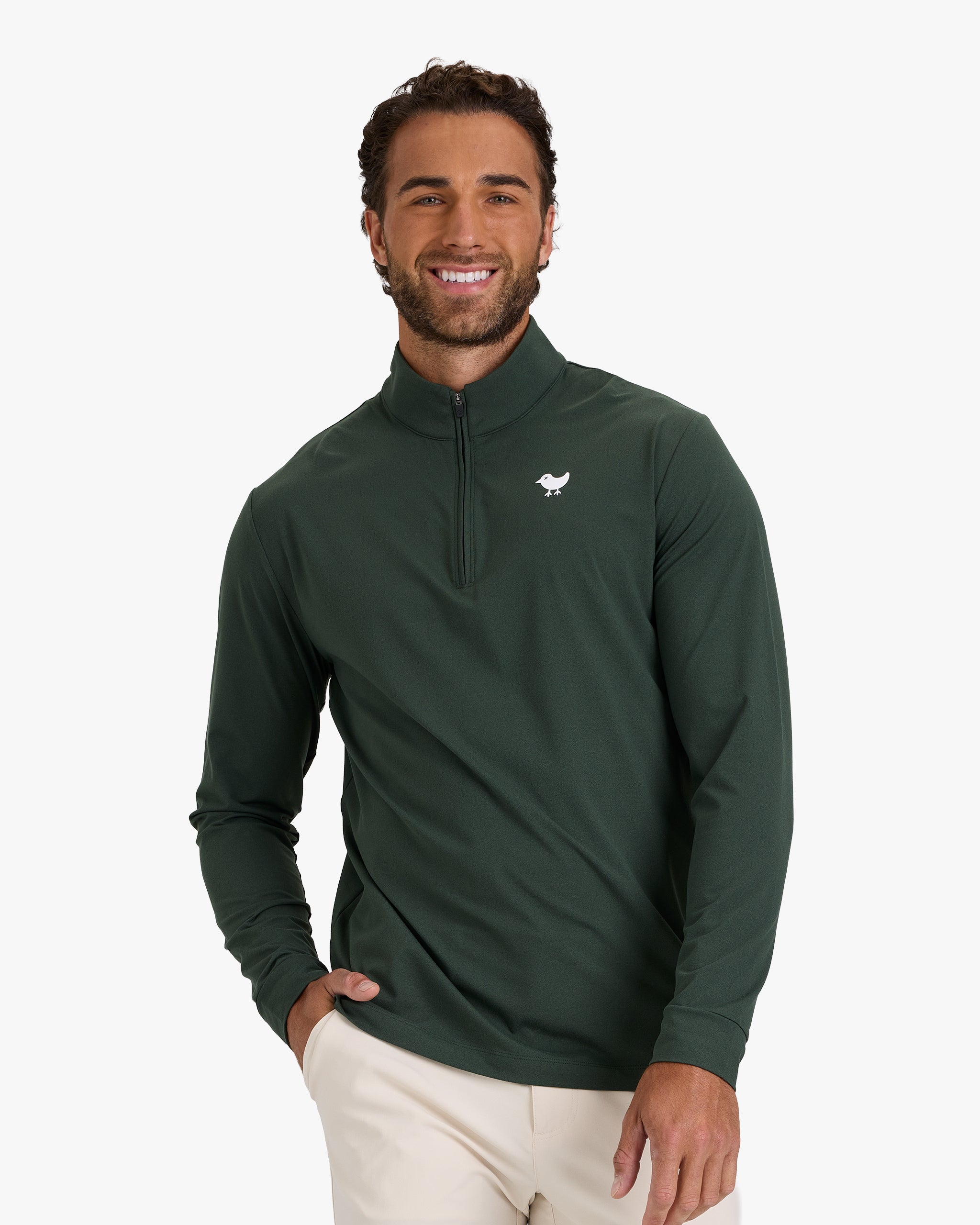 Velocity Quarterzip - Deep Forest-Velocity Quarterzip - Bad Birdie