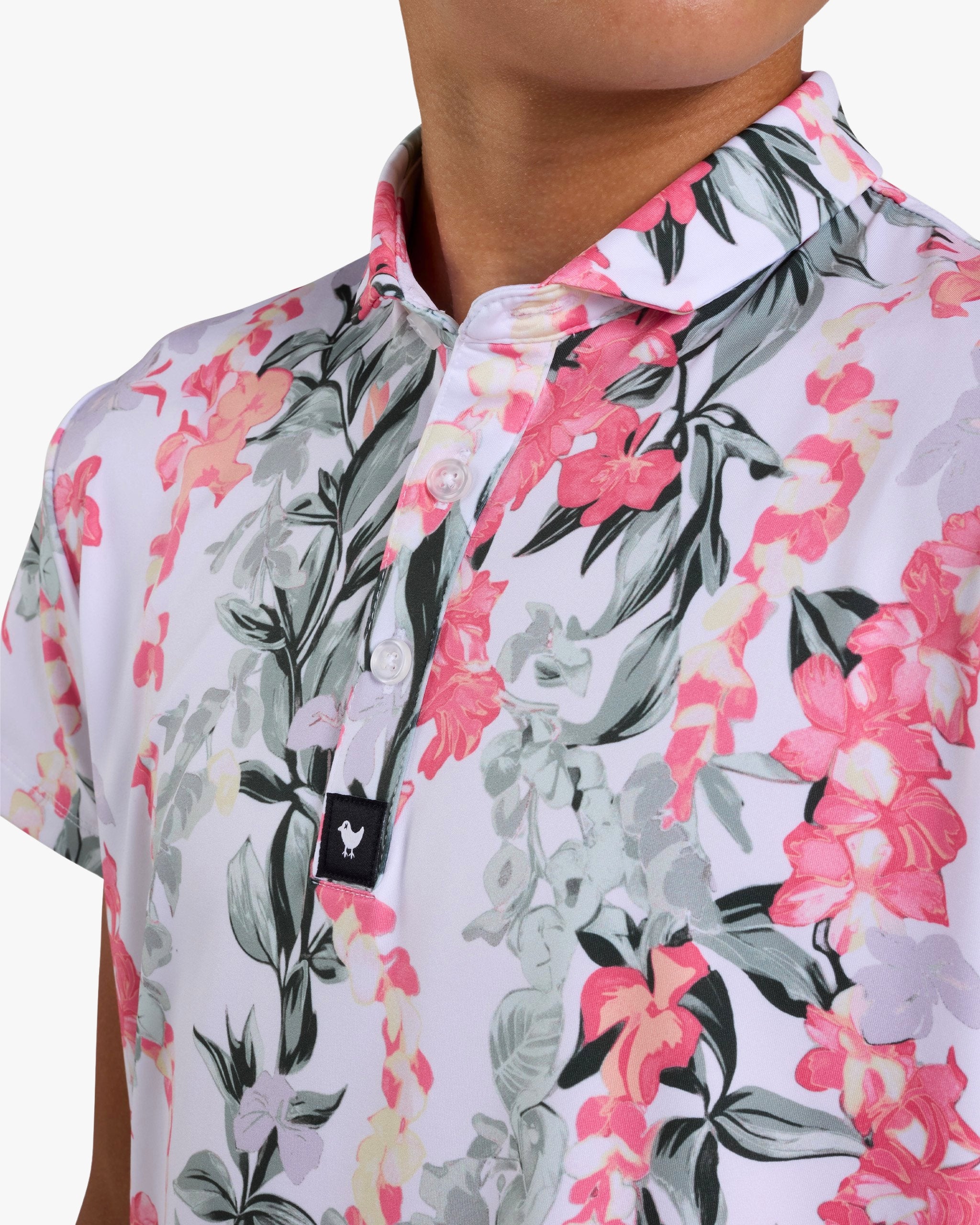 Youth Polo - Lei'd - Brilliant White-Youth Polo - Bad Birdie