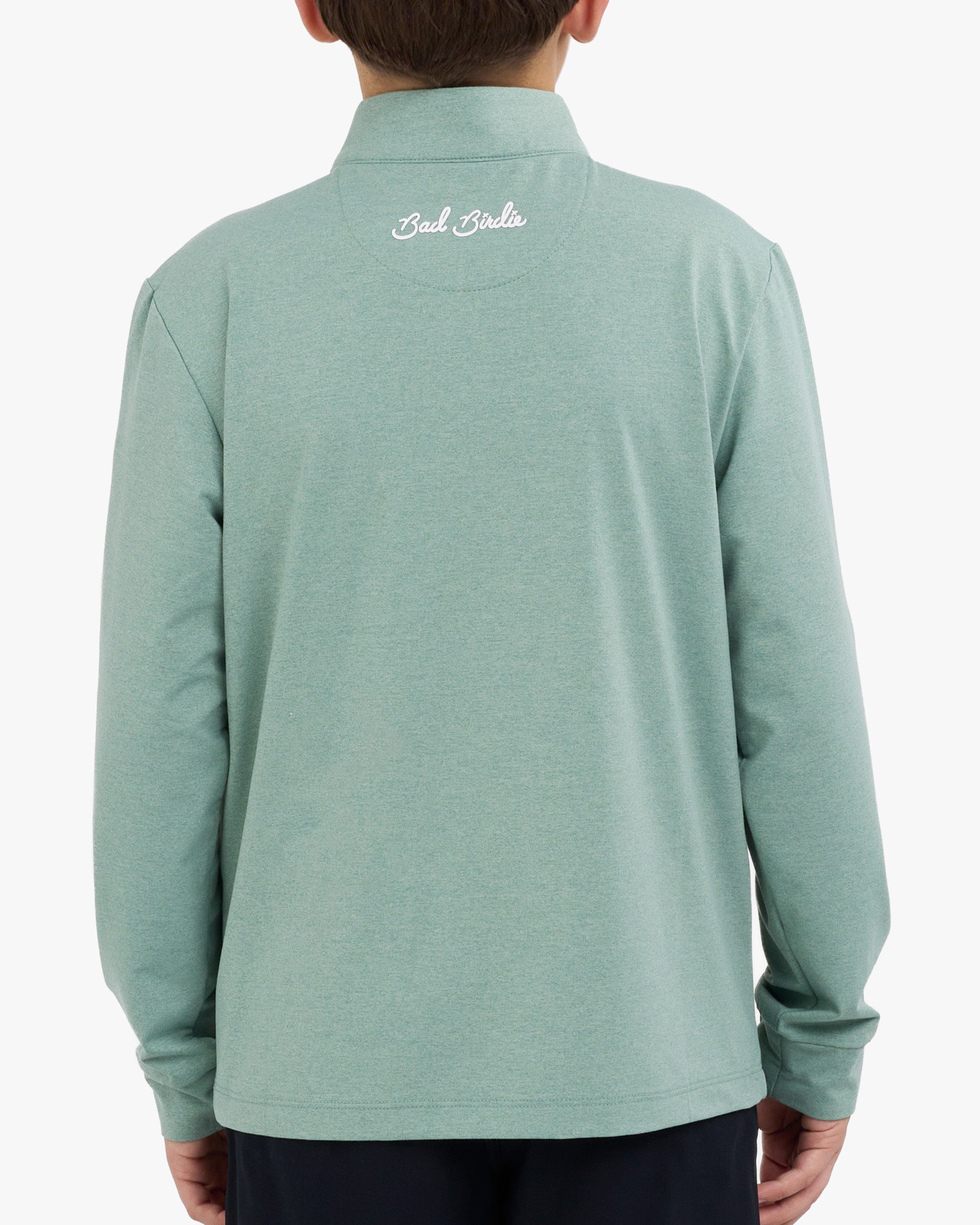 Youth Velocity Quarterzip - Washed Sage- - Bad Birdie