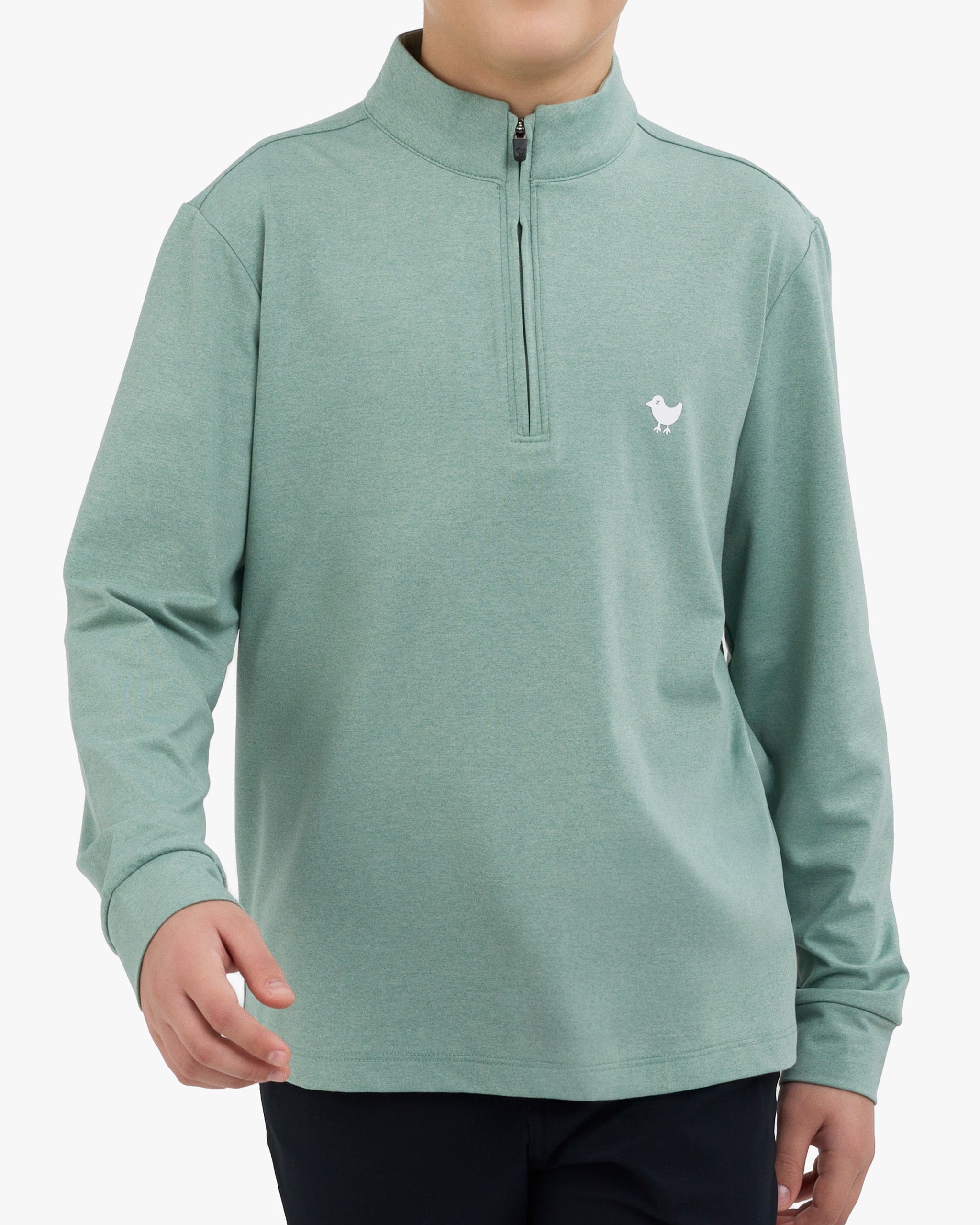 Youth Velocity Quarterzip - Washed Sage- - Bad Birdie
