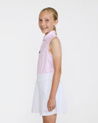 Youth Polo - Salt Shaker - Pink Sleeveless-Youth Polo-Bad Birdie