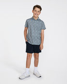 Youth Polo - Ditsy Down - Dark Forest-Youth Polo-Bad Birdie