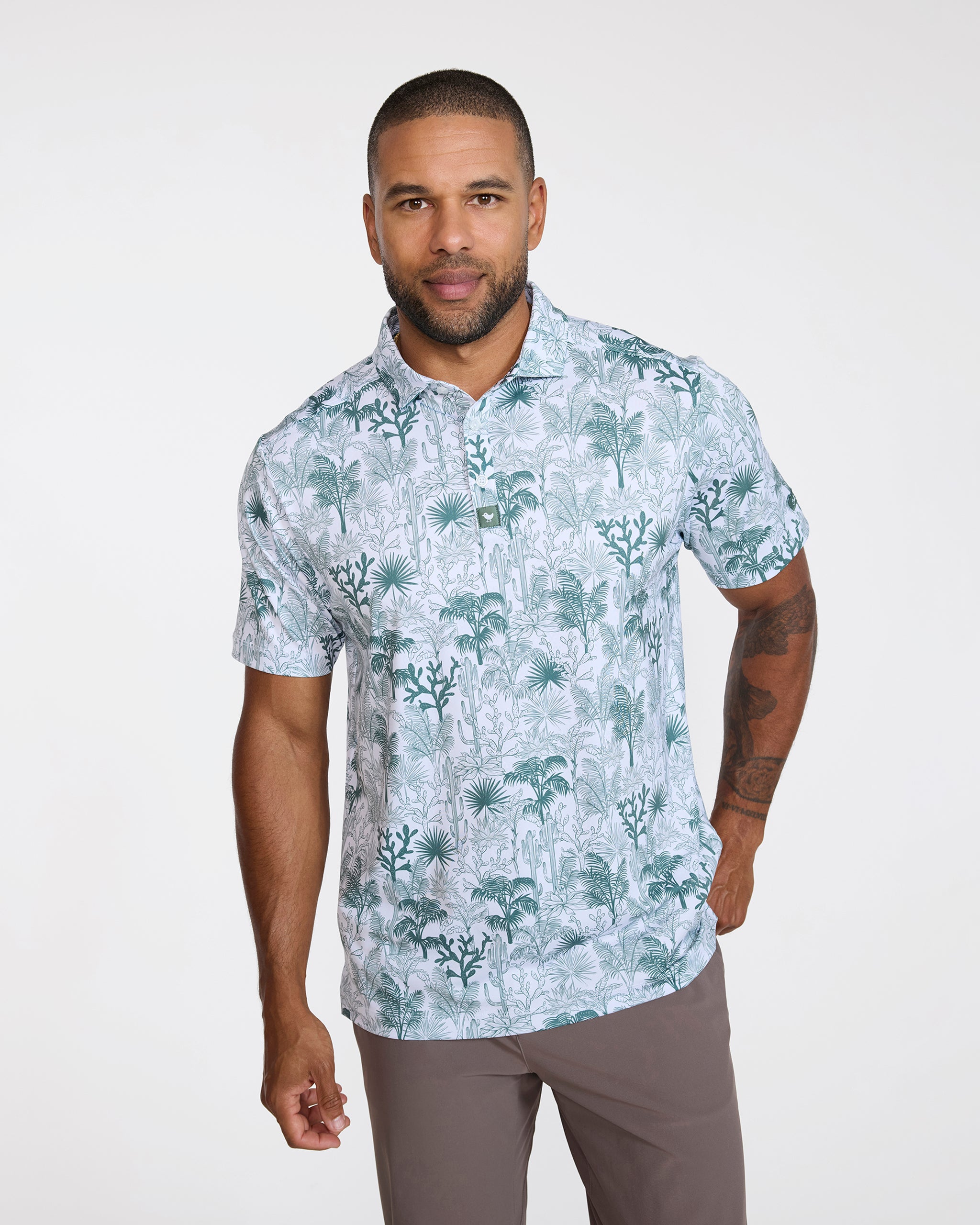 Cactus Jungle-Men's Polo-Bad Birdie