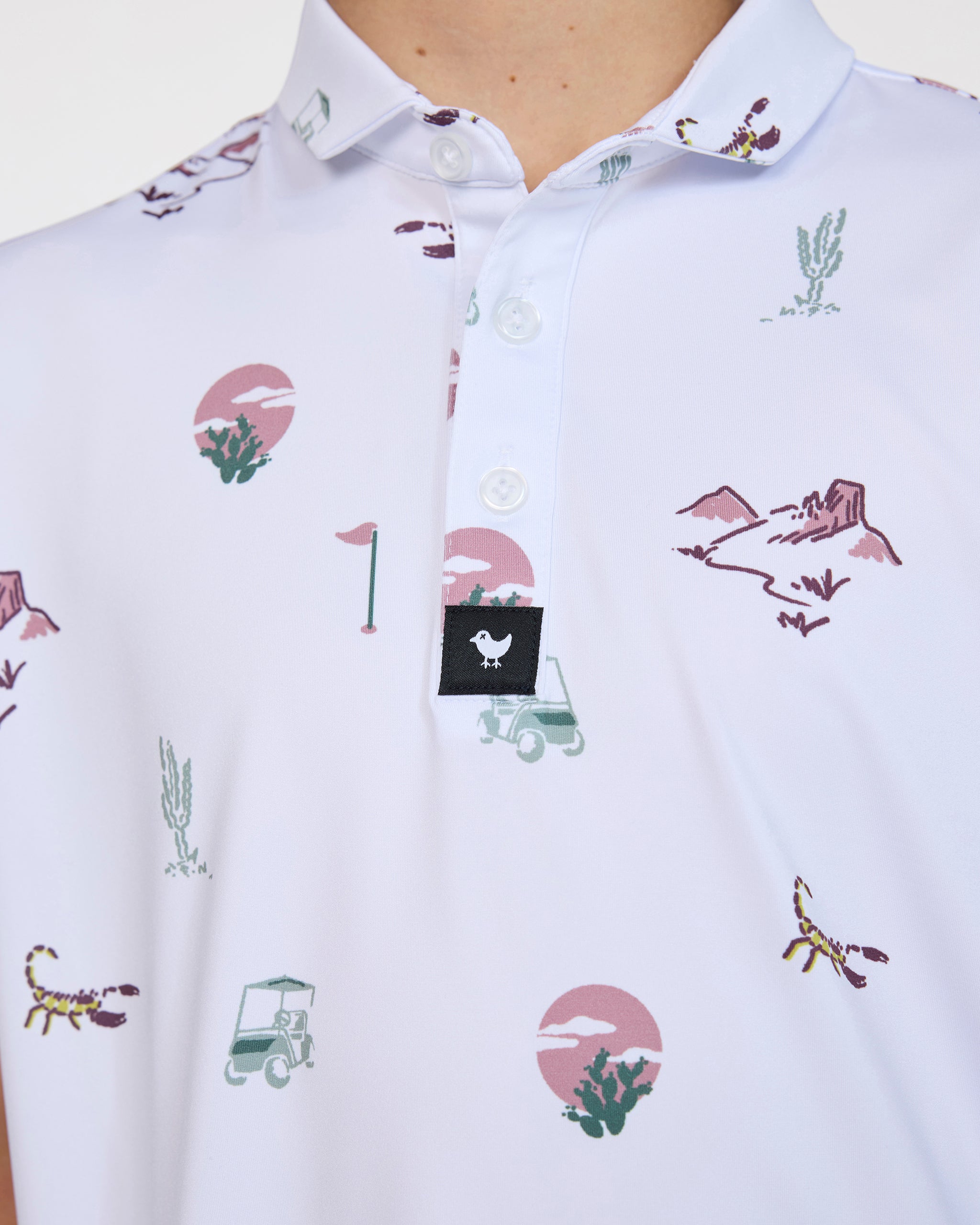 Youth Polo - Desert Baddies - Brilliant White-Polo-Bad Birdie