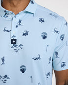 Desert Baddies - Baby Blue-Men's Polo-Bad Birdie