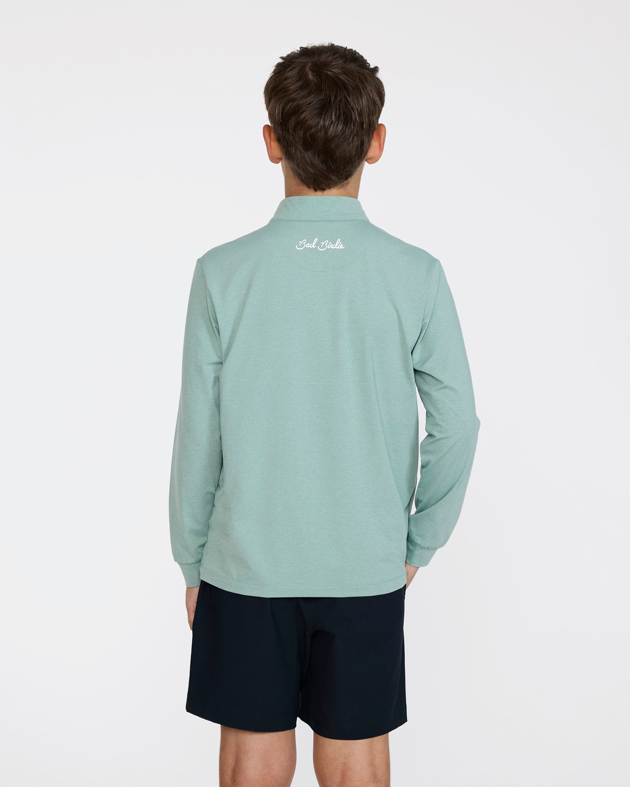 Youth Velocity Quarterzip - Washed Sage – Bad Birdie
