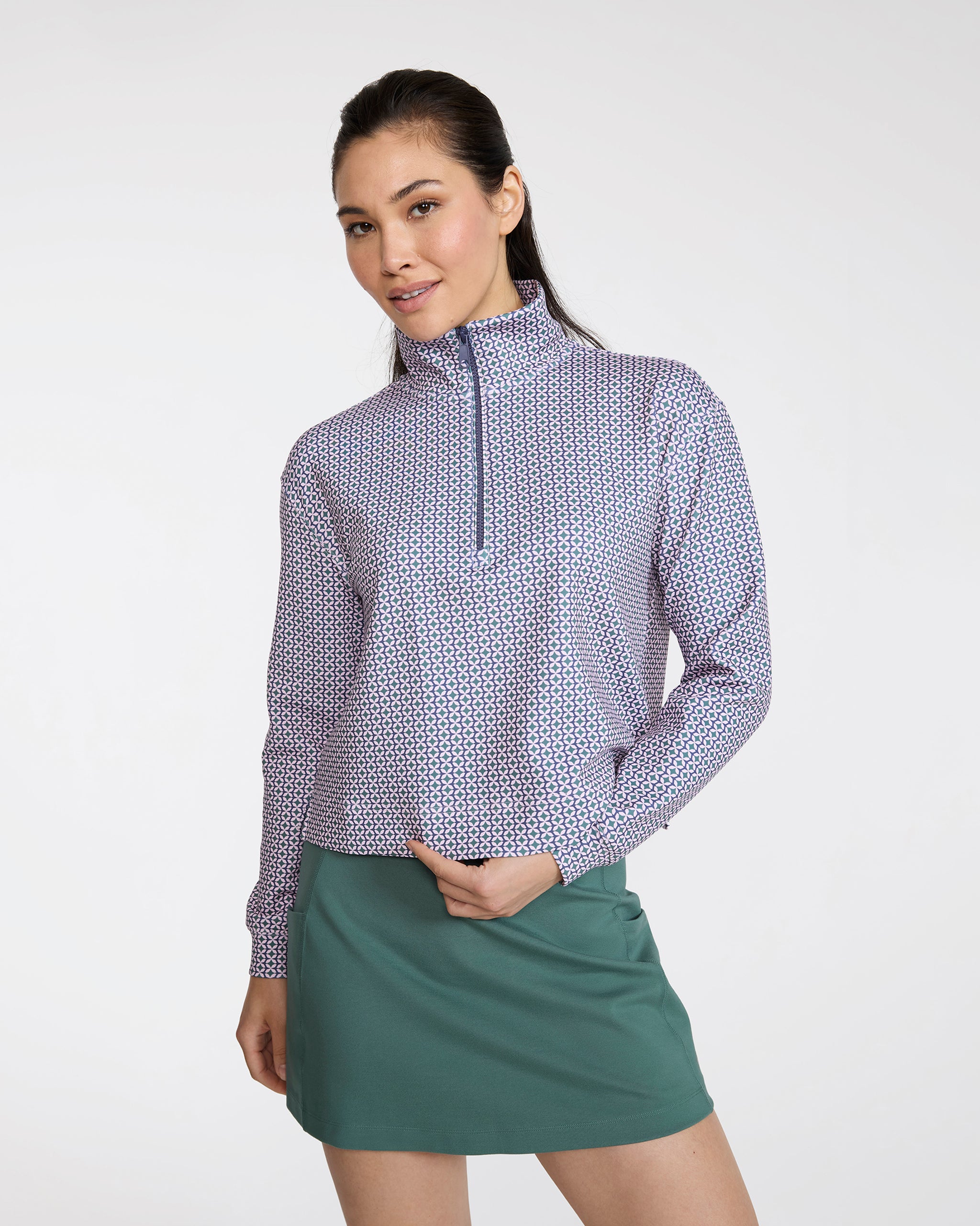 At Ease Quarterzip - In The Loop-Women's Quarterzip-Bad Birdie