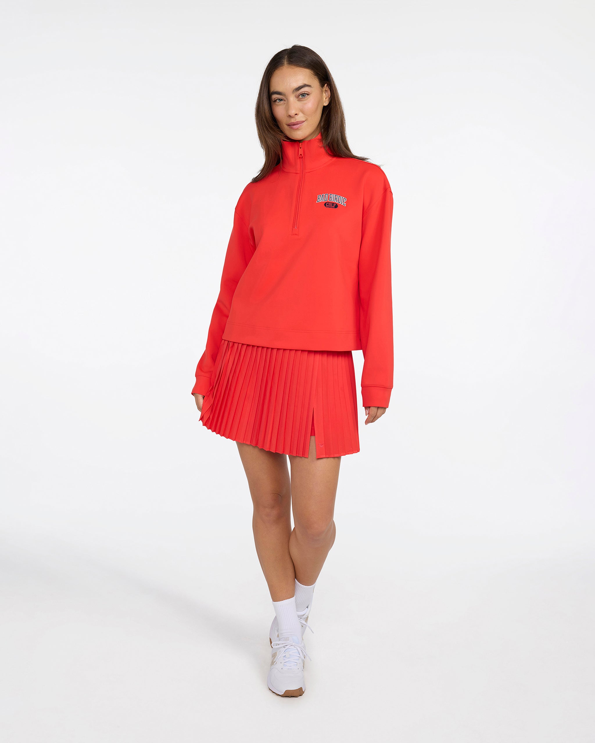 ヒスイ At Ease Quarterzip - Poppy – Bad Birdie