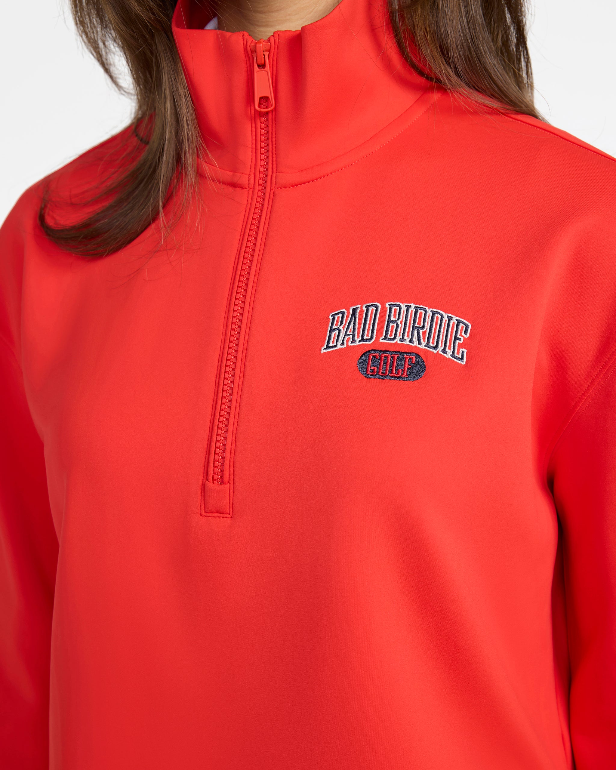 At Ease Quarterzip - Poppy – Bad Birdie