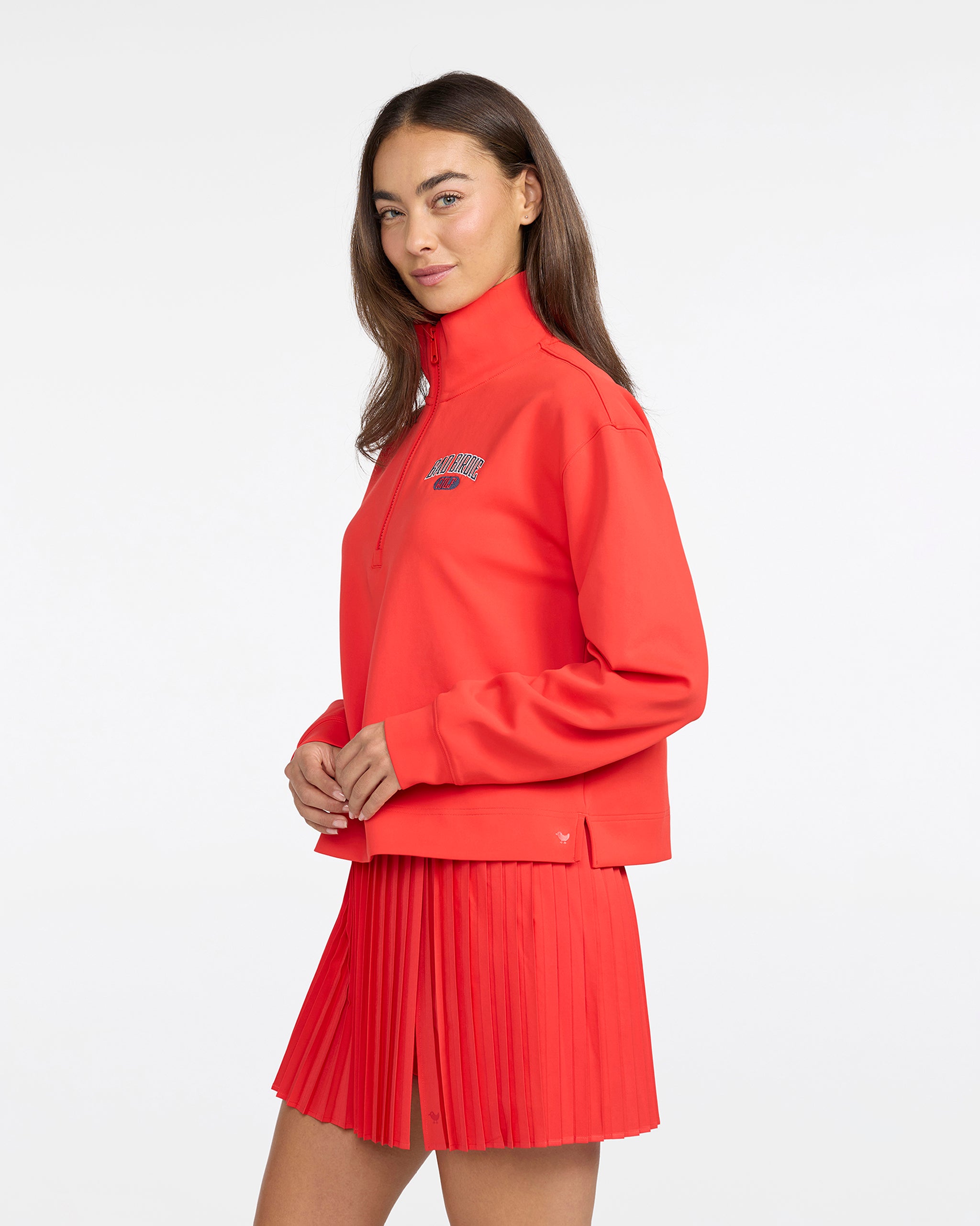 At Ease Quarterzip - Poppy – Bad Birdie