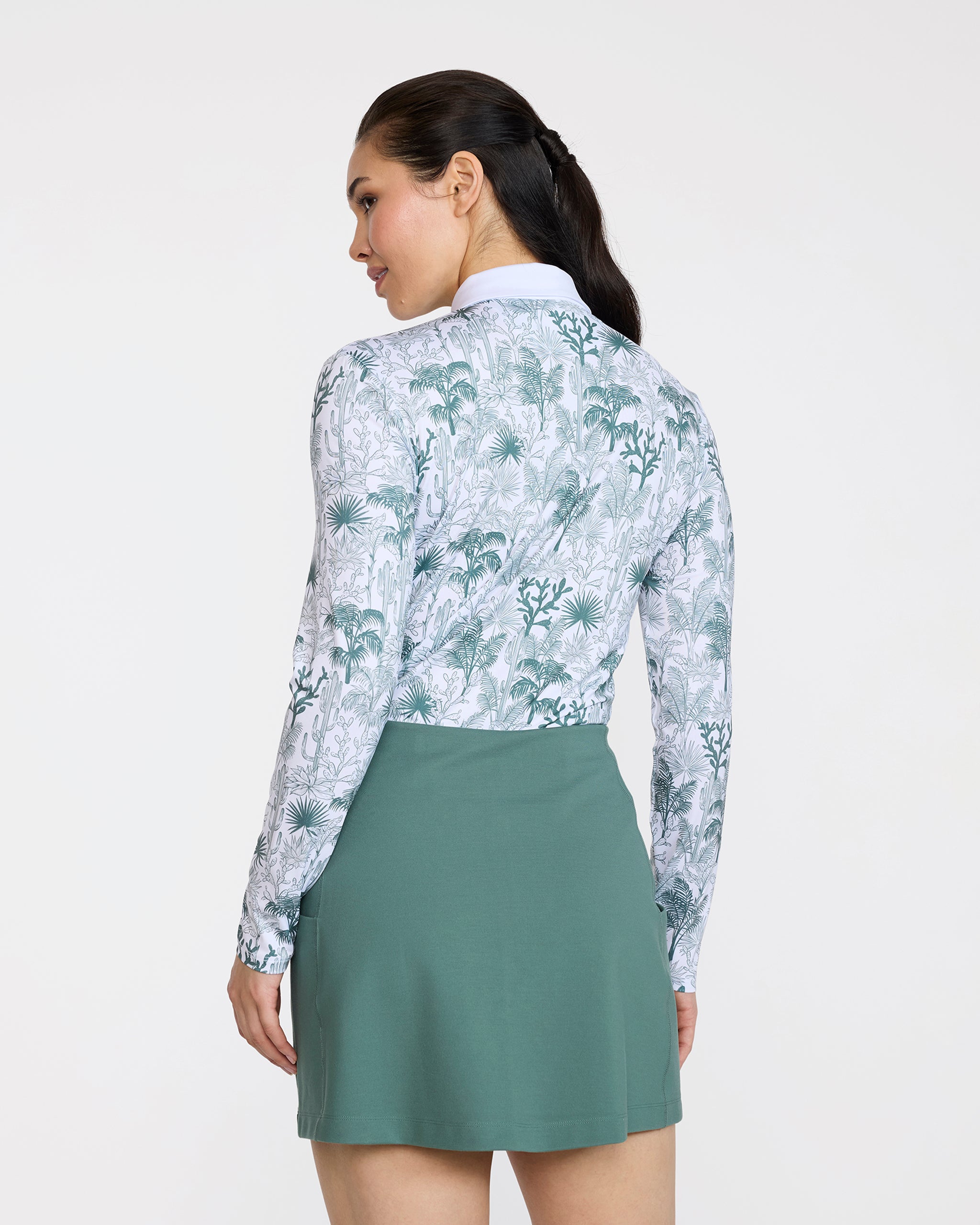 Cactus Jungle Long Sleeve-Women's Polo-Bad Birdie