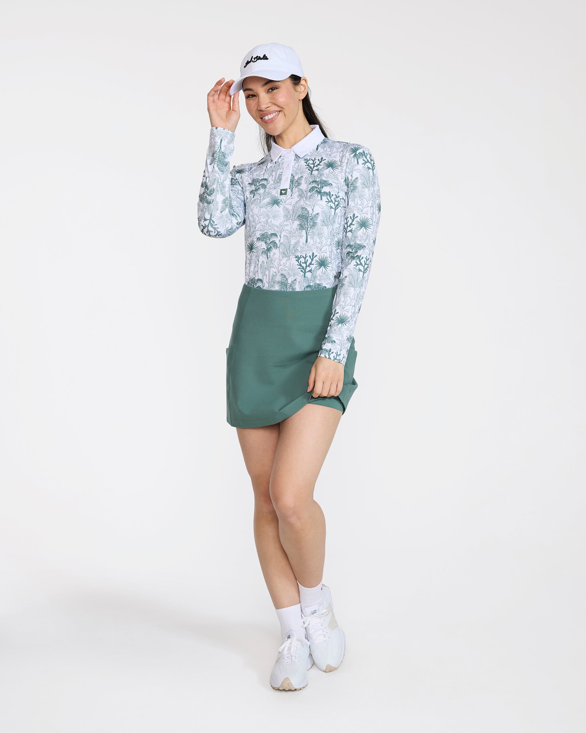 Cactus Jungle Long Sleeve-Women's Polo-Bad Birdie