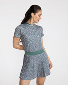 Ditsy Down - Dark Forest-Women's Polo-Bad Birdie