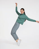Players Pant - Ditsy Down - Dark Forest-Women's Pants-Bad Birdie