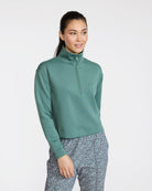 At Ease Quarterzip - Dark Forest-Women's Quarterzip-Bad Birdie