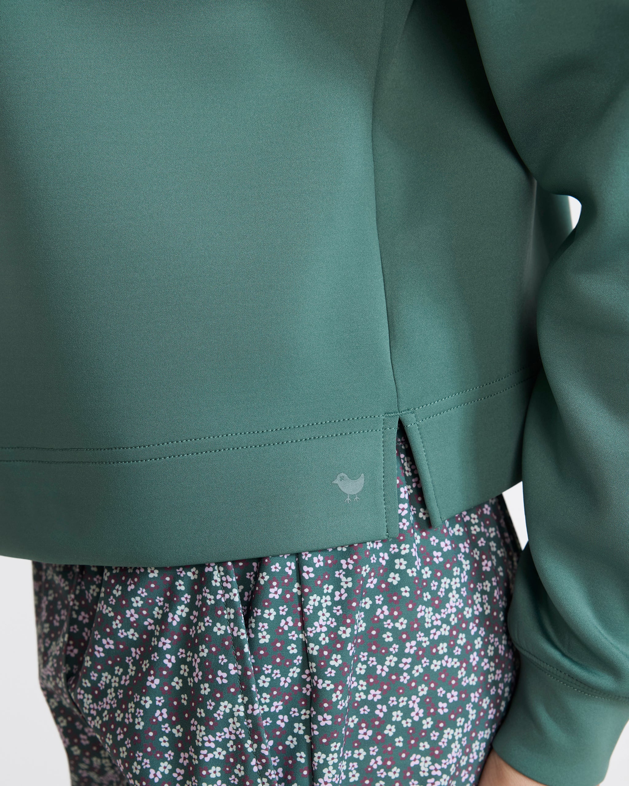 At Ease Quarterzip - Dark Forest-Women's Quarterzip-Bad Birdie