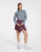 Velocity Quarterzip - Ditsy Down - Dark Forest-Women's Quarterzip-Bad Birdie