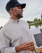 Waffle Quarterzip - Dove-Quarterzip-Bad Birdie
