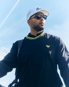 Kinetic Wind Pullover - Black - Warm Olive-Men's Jacket-Bad Birdie