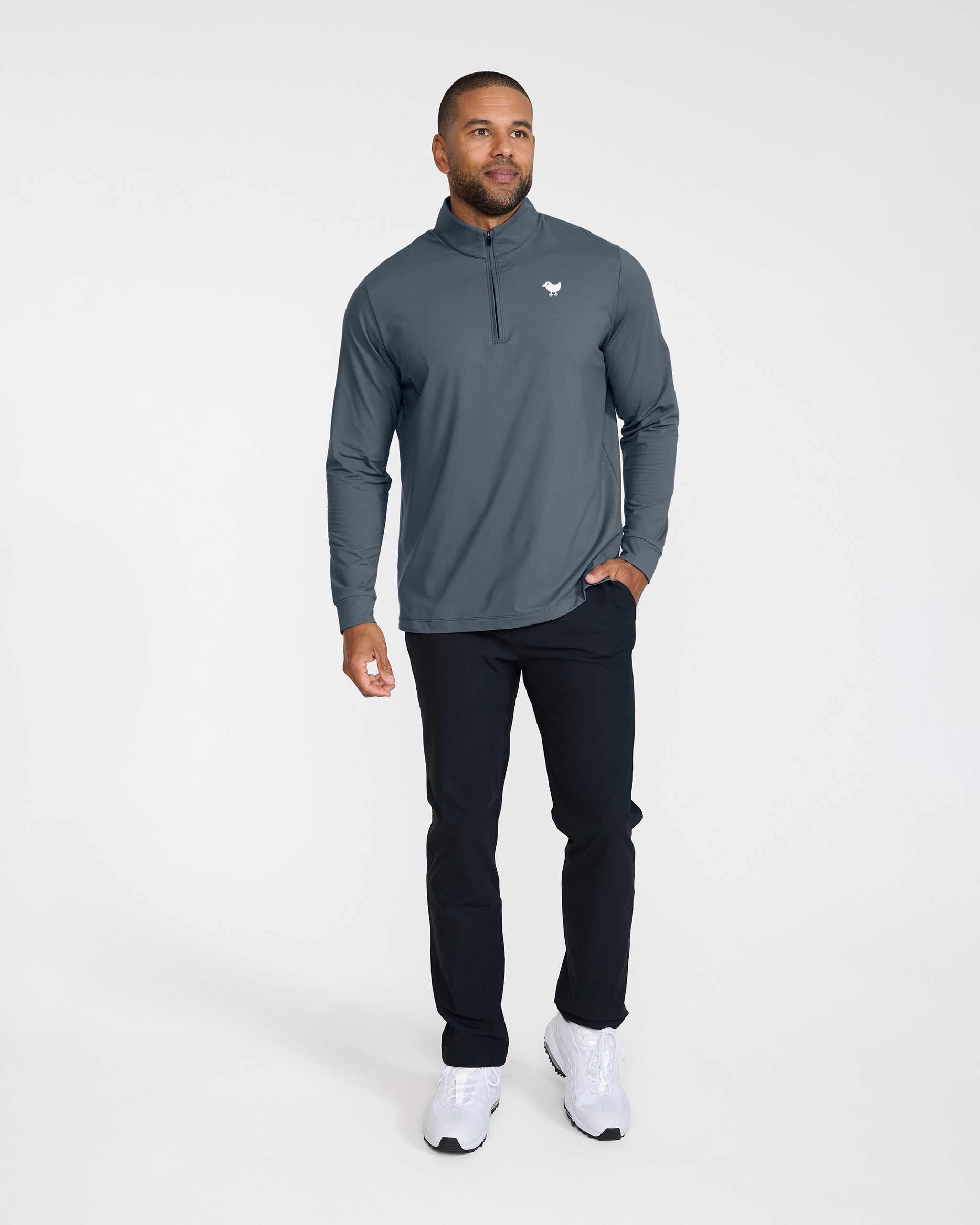 Charcoal Quarterzip - Bad Birdie