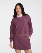 Waffle V-Neck - Plum Wine-V-Neck-Bad Birdie