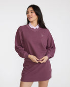 Waffle V-Neck - Plum Wine-V-Neck-Bad Birdie