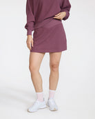 Waffle Skort - Plum Wine-Skort-Bad Birdie