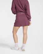 Waffle Skort - Plum Wine-Skort-Bad Birdie