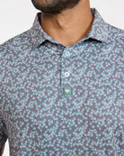 Ditsy Down - Dark Forest-Men's Polo-Bad Birdie