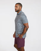 Ditsy Down - Dark Forest-Men's Polo-Bad Birdie