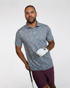 Ditsy Down - Dark Forest-Men's Polo-Bad Birdie