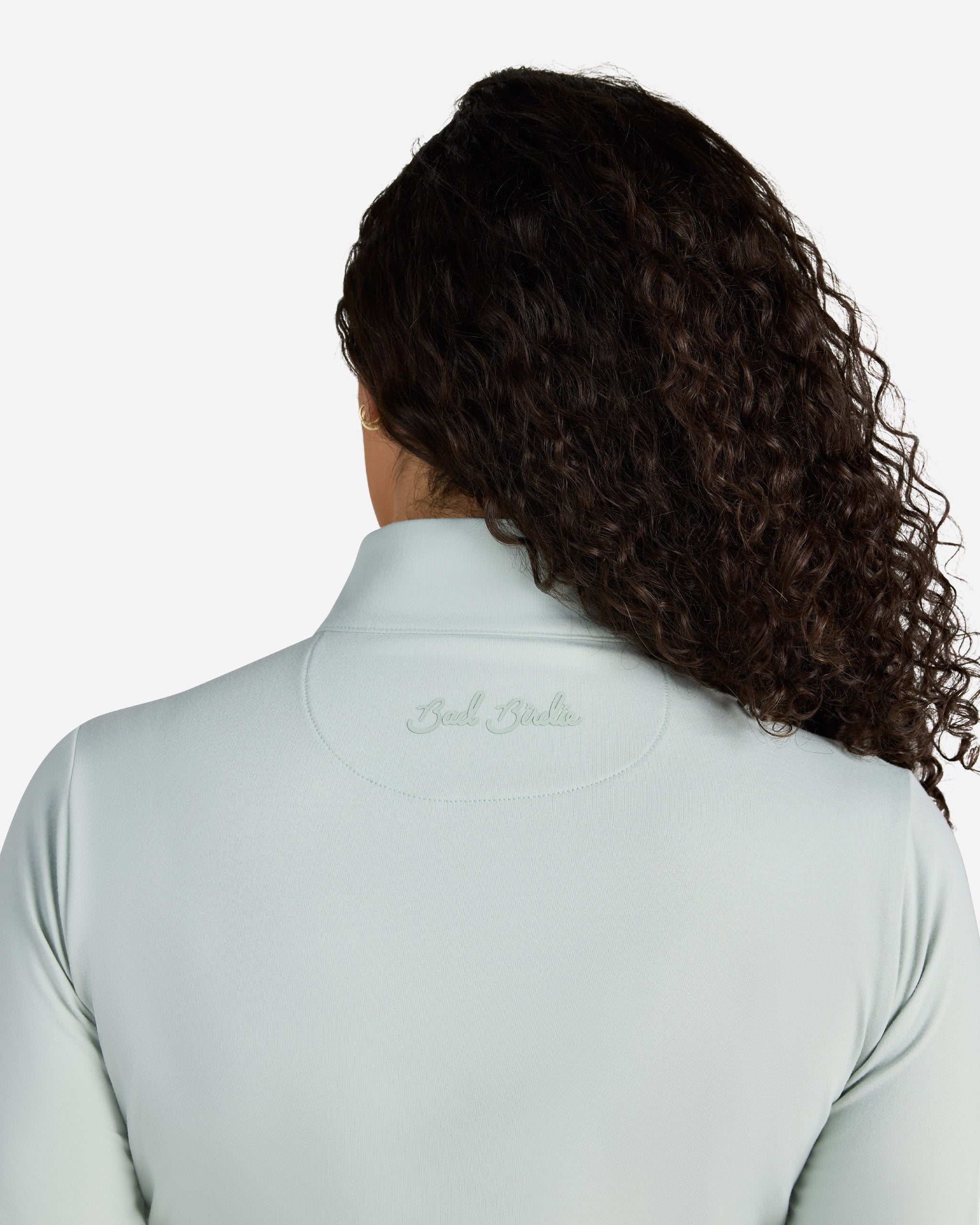 Womens Velocity Quarterzip - Aqua Gray – Bad Birdie