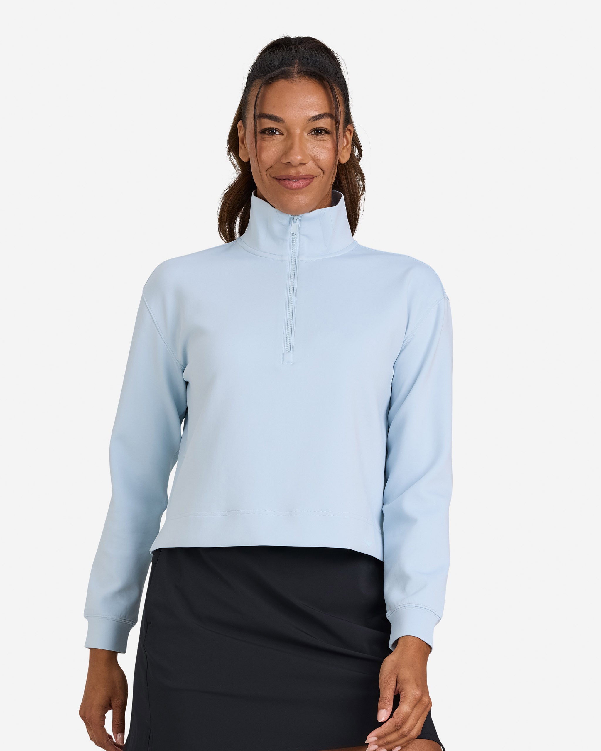 At Ease Quarterzip - Baby Blue