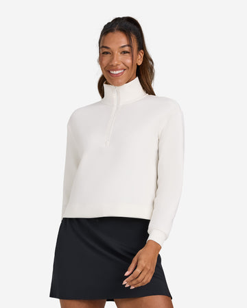 At Ease Quarterzip Cloud Dancer