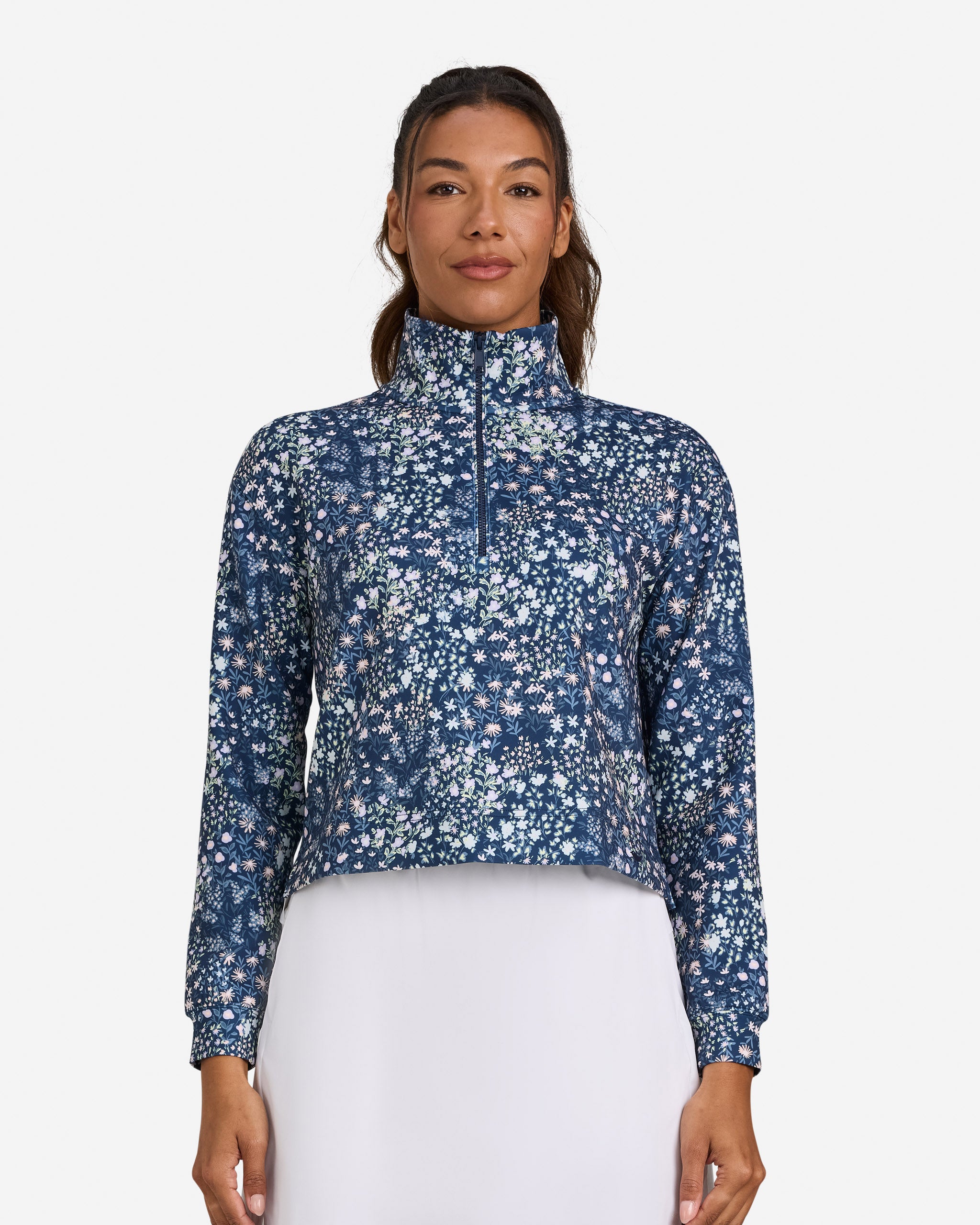 Women's At Ease Quarterzip - Super Duper Bloom – Bad Birdie