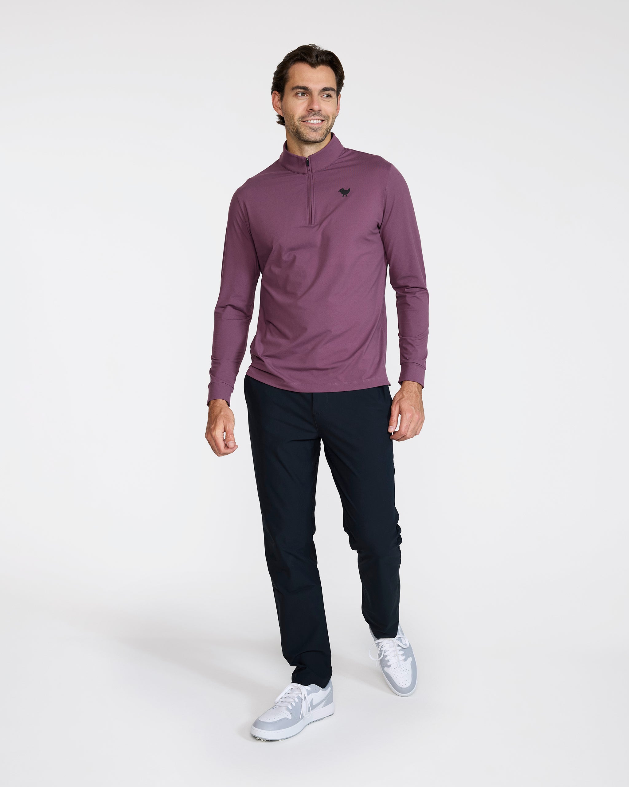 Velocity Quarterzip - Plum – Bad Birdie