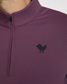 Velocity Quarterzip - Plum Wine-Men's Quarterzip-Bad Birdie