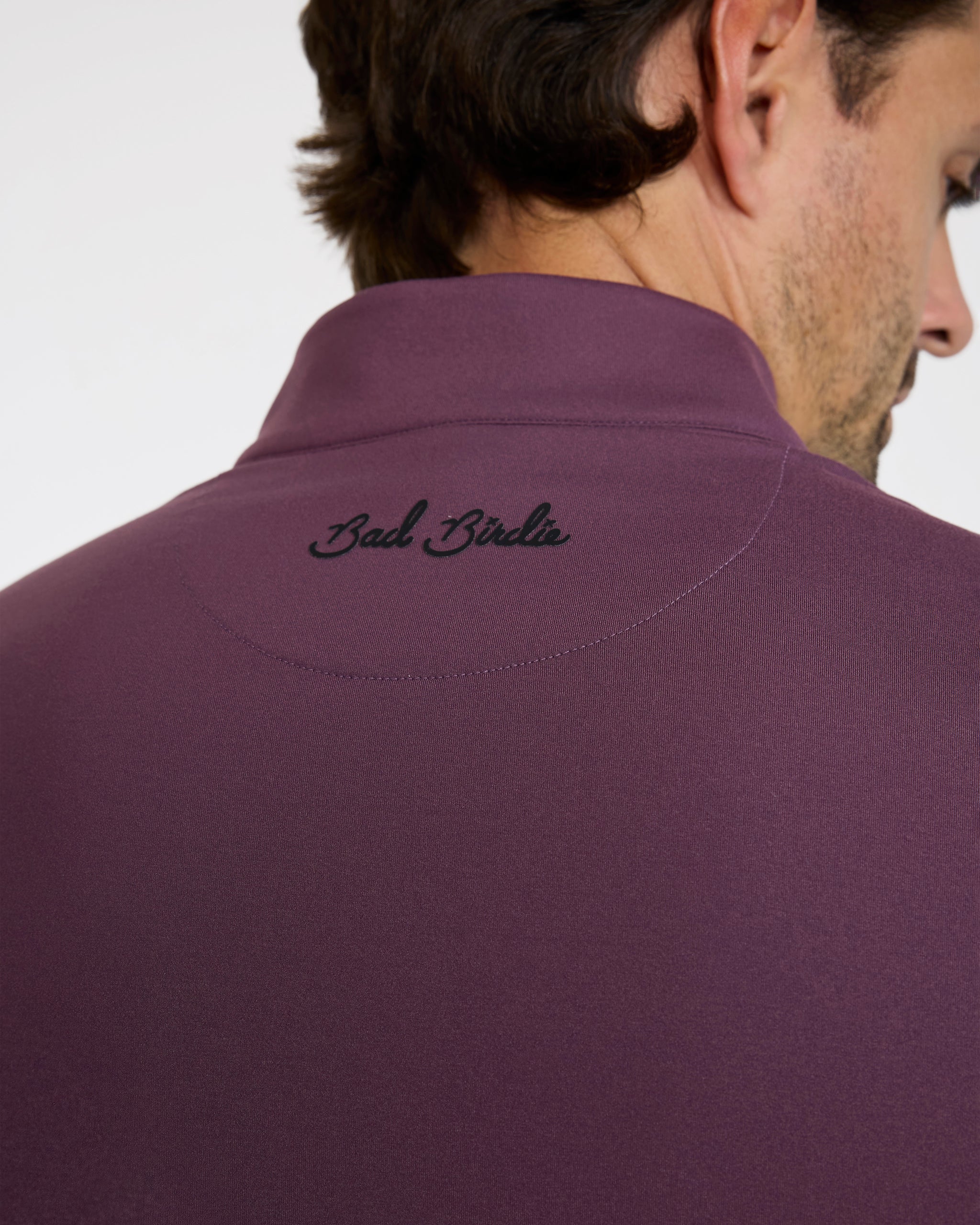 Velocity Quarterzip - Plum Wine-Men's Quarterzip-Bad Birdie