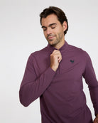Velocity Quarterzip - Plum Wine-Men's Quarterzip-Bad Birdie