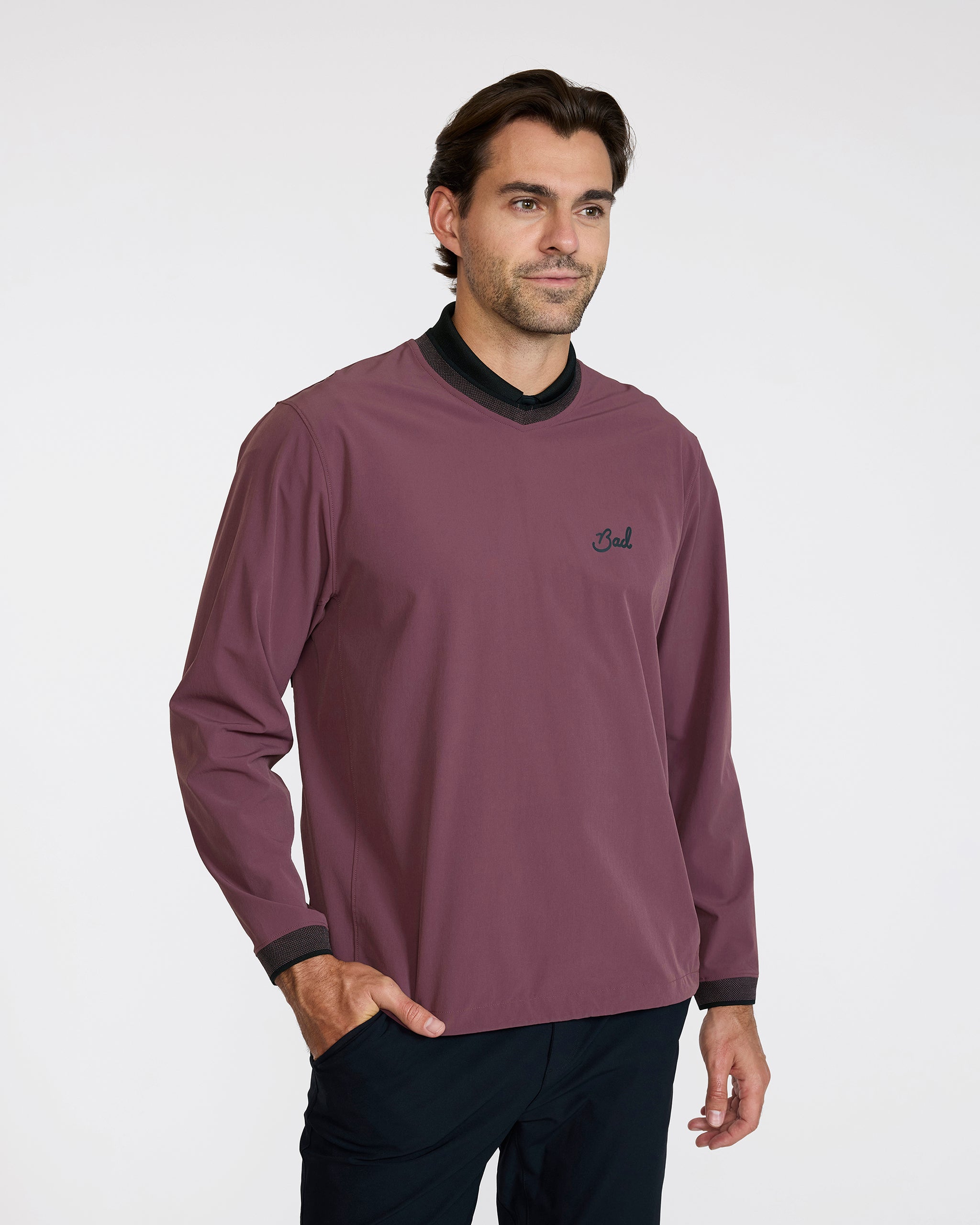 Kinetic Wind Pullover - Plum Wine-Men's Jacket-Bad Birdie
