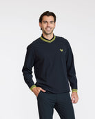 Kinetic Wind Pullover - Black - Warm Olive-Men's Jacket-Bad Birdie