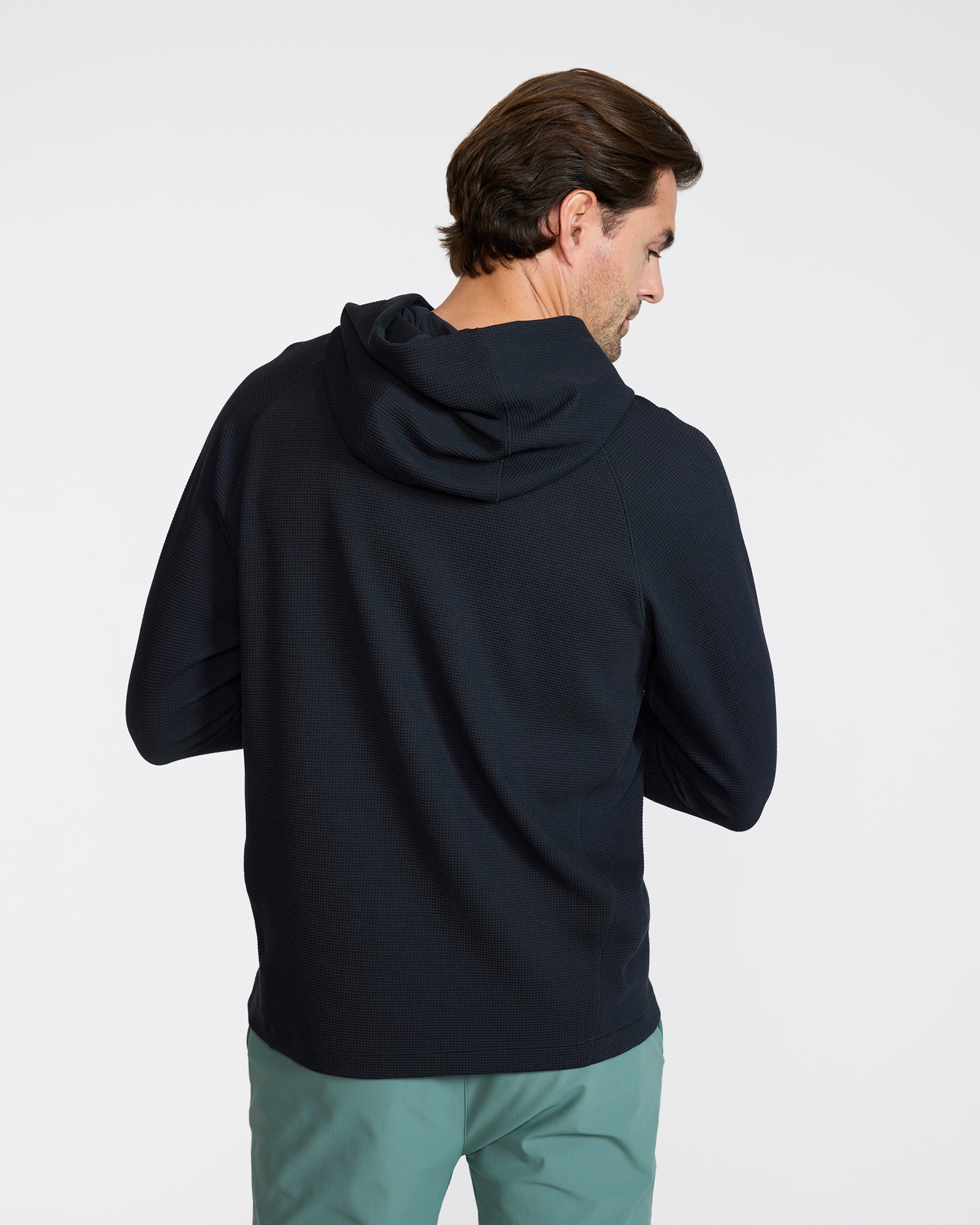 Waffle Hoodie - Black-Hoodie-Bad Birdie