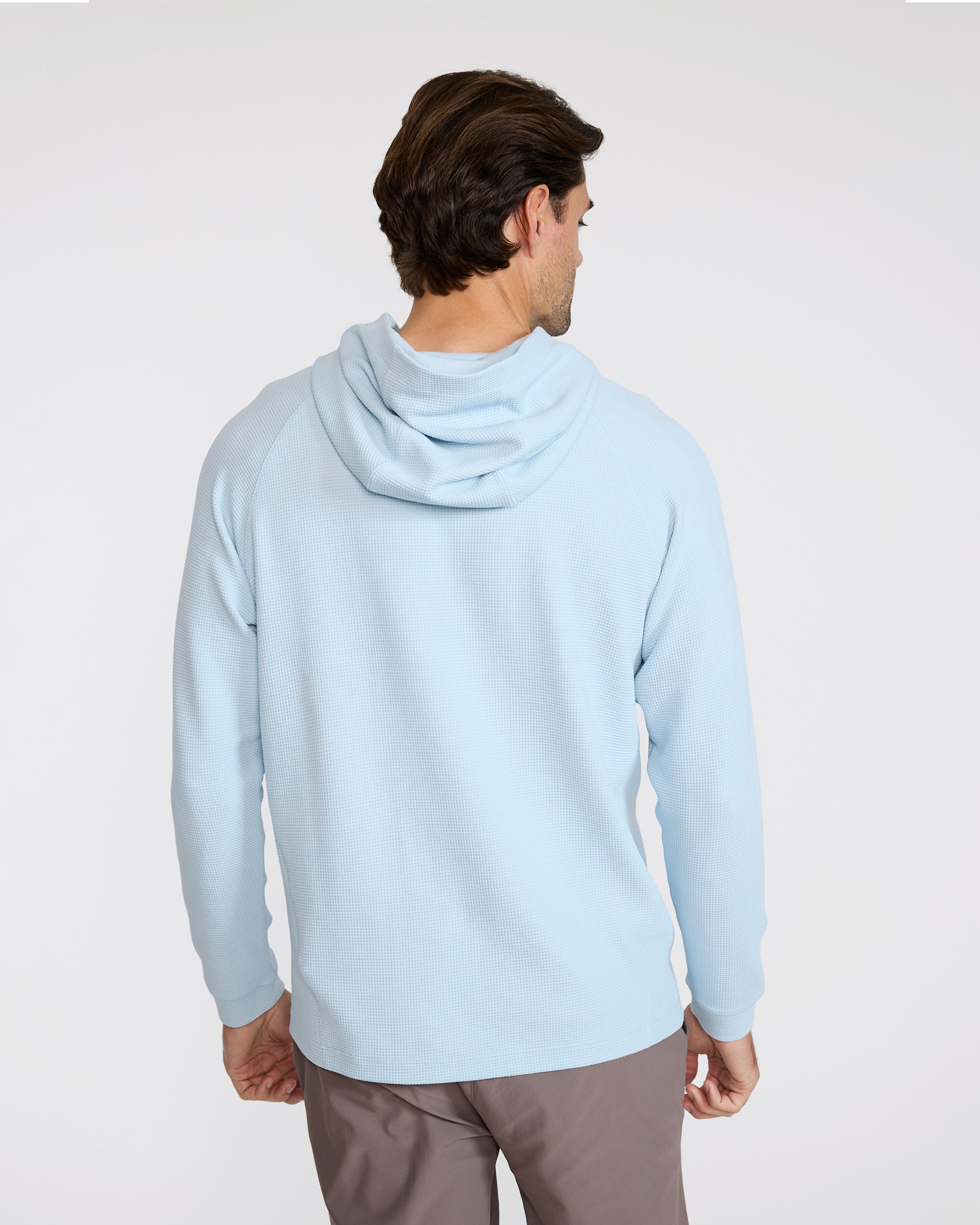 Waffle Hoodie - Baby Blue-Hoodie-Bad Birdie