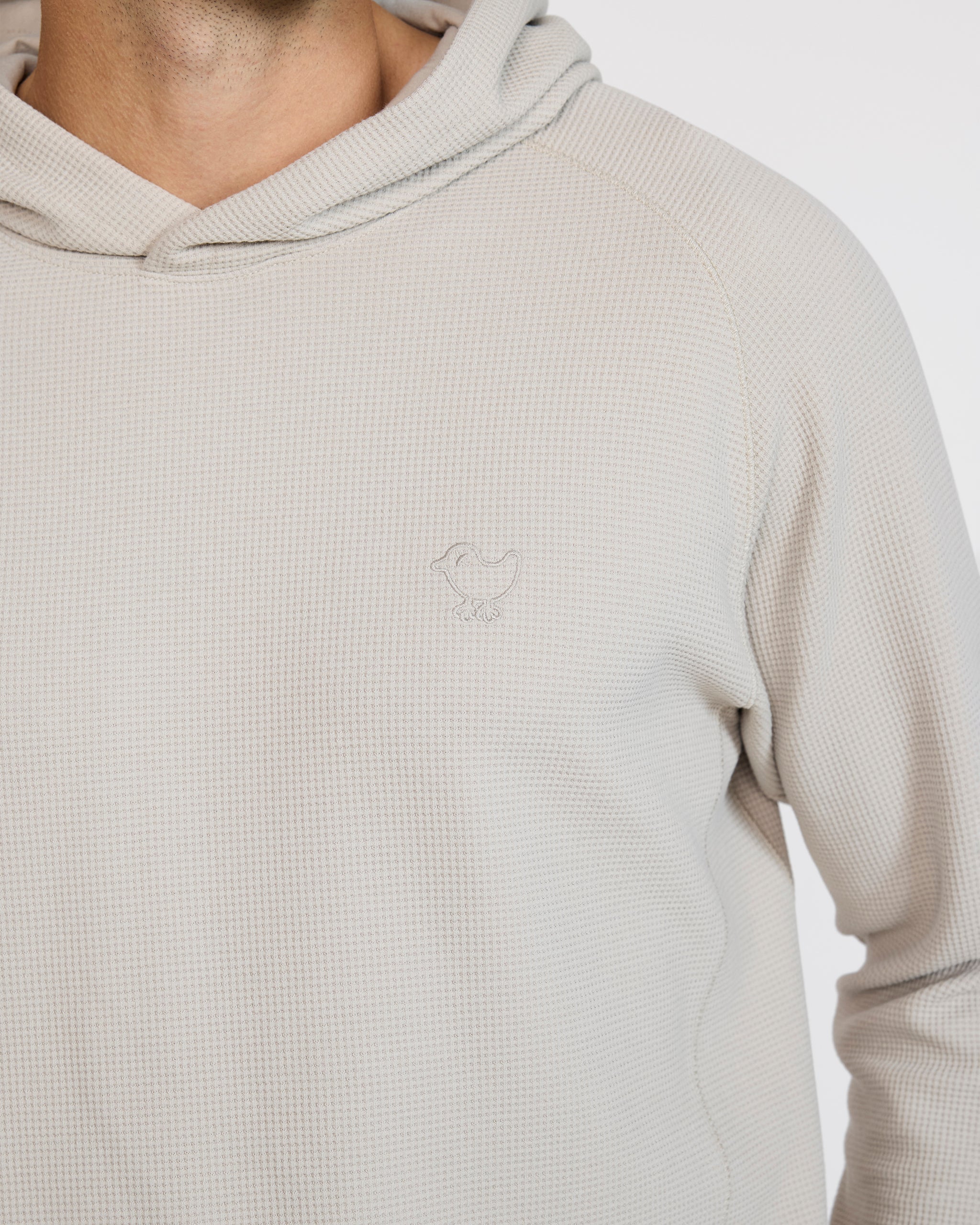 Waffle Hoodie - Dove-Hoodie-Bad Birdie