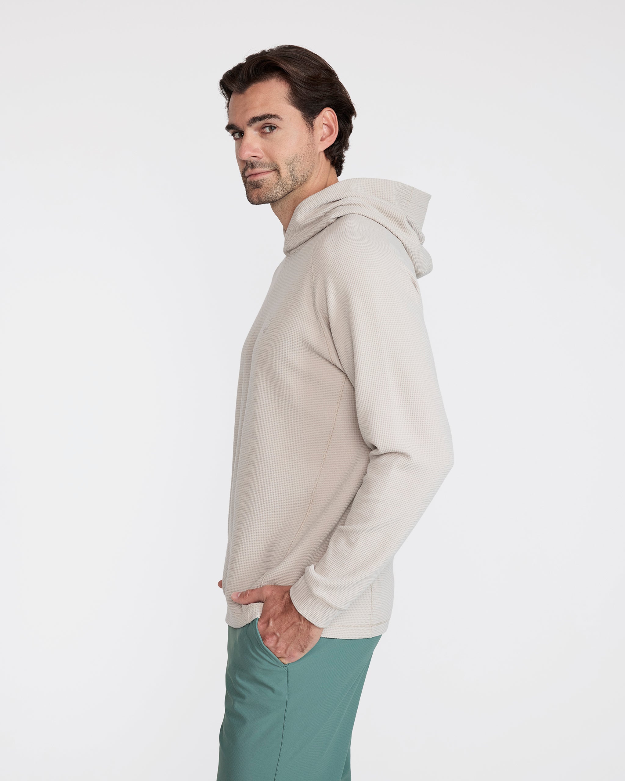 Waffle Hoodie - Dove-Hoodie-Bad Birdie