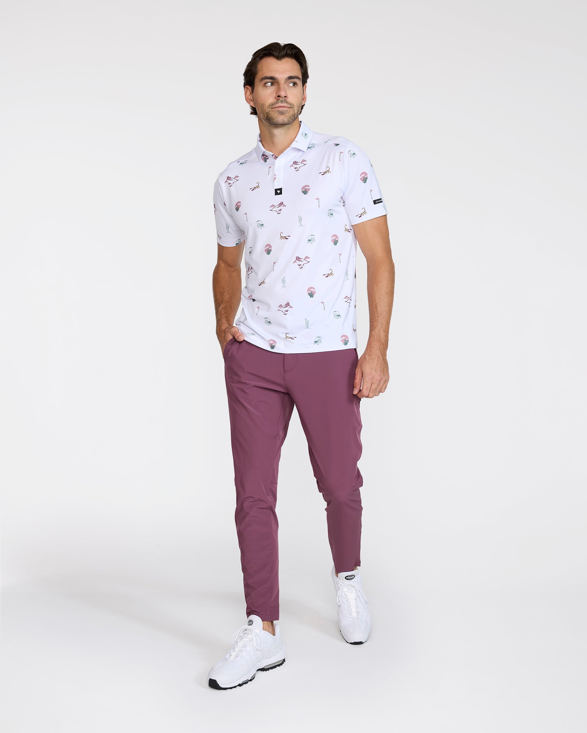 Desert Baddies - Brilliant White-Men's Polo-Bad Birdie